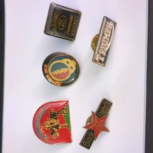 Rare Vintage Pin Set Sabbath Grateful Dead Harley Jack Daniels